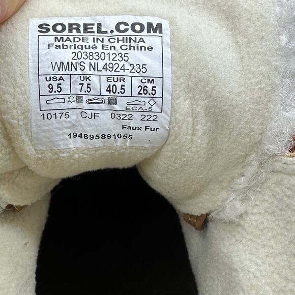 Sorel Evie Womens Size 9.5 Cozy Lace Up Boots Suede Taupe Winter Waterproof Boot - Picture 8 of 11